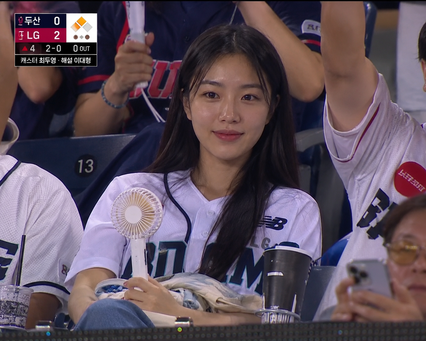 Korean baseball AI broadcast frame generated with The Tab editorial prompt set